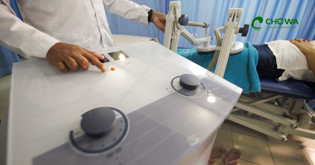 Physiotherapy for chronic pain with hands-on spinal therapy session at Chowa Physio & Dental Care