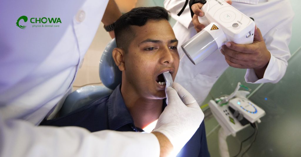Dental Care in Gulshan with expert dentist performing advanced dental checkup in a modern clinic in Dhaka