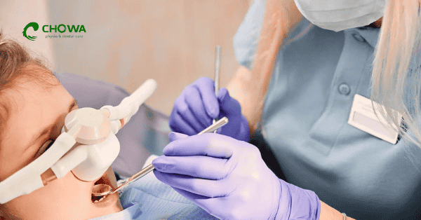 Child receiving pediatric dental care in Gulshan with gentle dentist support