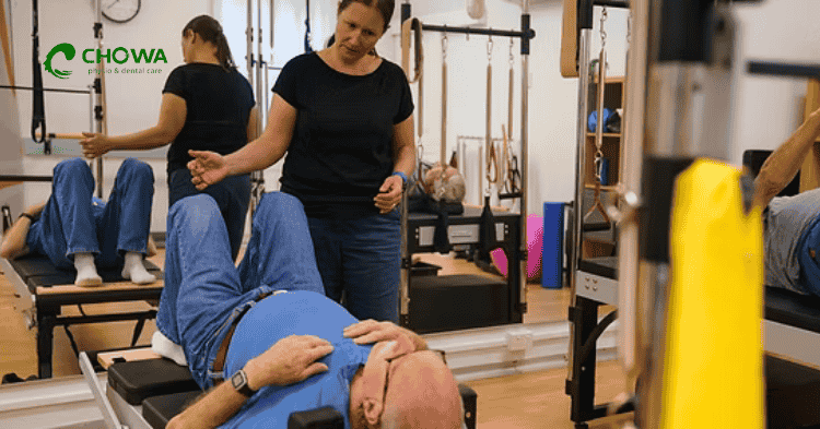 Sling-supported rehab session for neurological physiotherapy in Dhaka