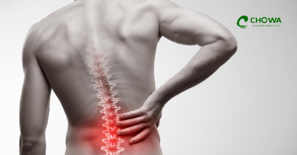 Spine and lower back pain graphic for sciatica treatment in Gulshan